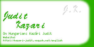 judit kazari business card